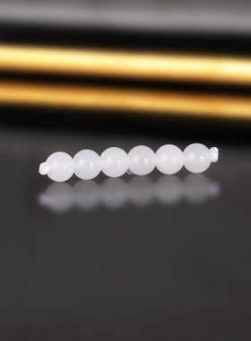 天然新疆和田玉散珠 5mm 1058号 羊脂白玉配珠隔珠弟子珠