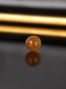 天然新疆且末糖料和田玉糖白散珠8mm 1511号 羊脂玉单珠配珠隔珠