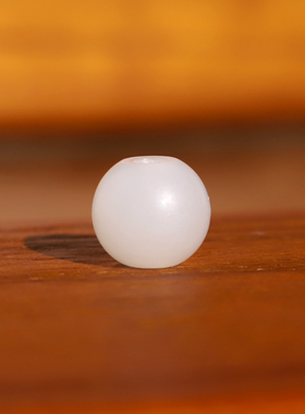 新疆和田白玉散珠YG7隔珠哑光