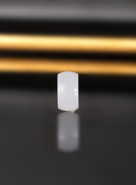 新疆和田玉白玉散珠10x5mm 1967号 羊脂白玉隔珠配珠单珠 一级白