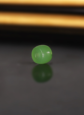 天然俄料碧玉直切散珠5x4mm 1931号 乌兰海苹果绿配珠隔珠