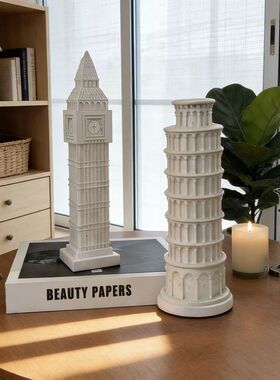 创意欧式建筑模型大本钟斜塔摆件