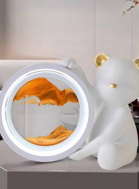 创意暴力熊流沙画沙漏摆件