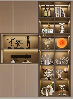 轻奢高端大气电视酒柜装饰品摆件