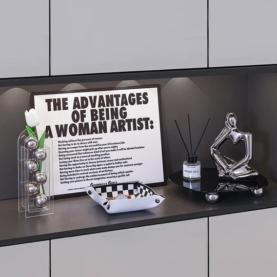 Adornos de decoración de entrada de mobiliario suave de alta gama.