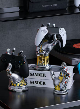 创意机械手游戏手柄支架摆件