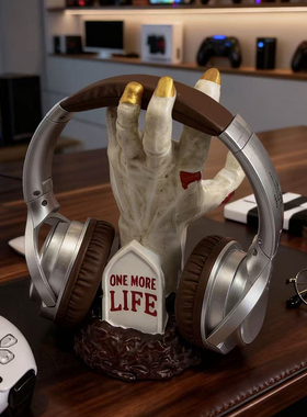 创意恶魔手搪胶桌面摆件手柄支架