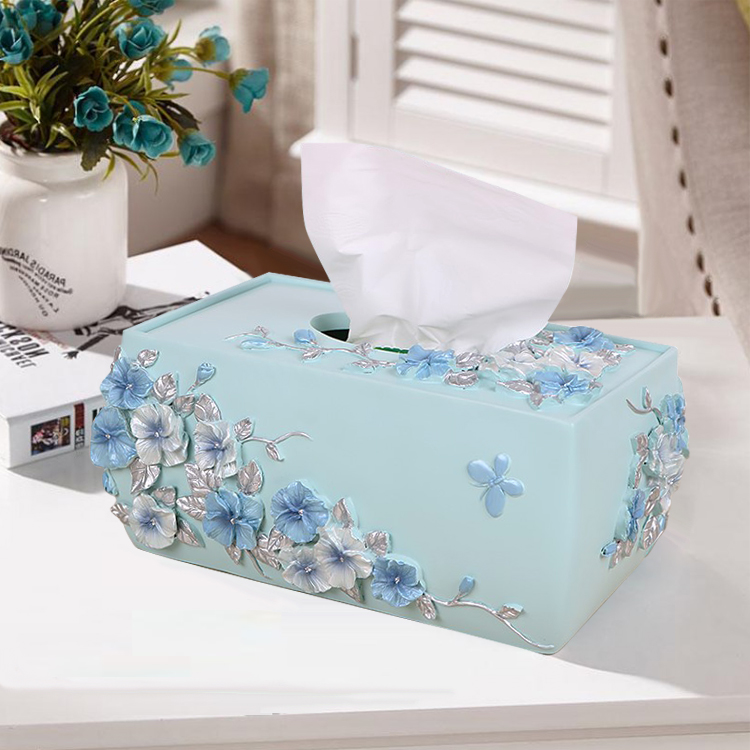 纸巾盒家用客厅茶几收纳盒欧式餐巾纸盒创意卧室摆件卫生间抽纸盒 - 图2