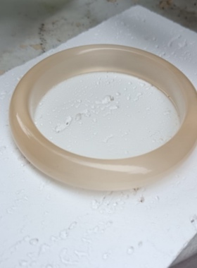 天然猫眼石透石膏手镯玉镯少女冰透时尚节日礼品