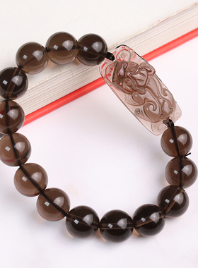 正品天然冰种黑曜石貔貅手串男士款手链招财貔貅旺事业财运保平安