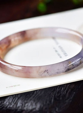 正品天然新疆金丝玉桃花酿手镯细条玉镯子飘花手镯送女朋友妈妈