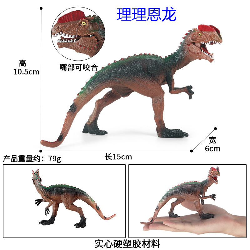 硬塑腔骨龙科恐龙玩具理理恩龙虚形龙冰脊龙冻角龙双冠龙仿真模型-图0