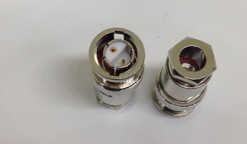 BNC-J3双芯双针信号跳线接头AP射频同轴BNC公母一体连接器Q9双针 - 图2