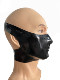 Latex headgear COS transvestite half face kig mask half face no nose/mouth zipper