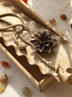 室内中式风手工粗陶香炉创意装饰