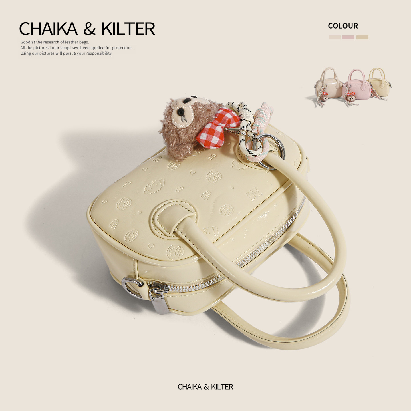 CHAIKAKILTER高级感手提通勤包包女2025夏季新款可爱斜挎保龄球包,淘宝优惠券,粉丝福利购,淘宝优惠卷