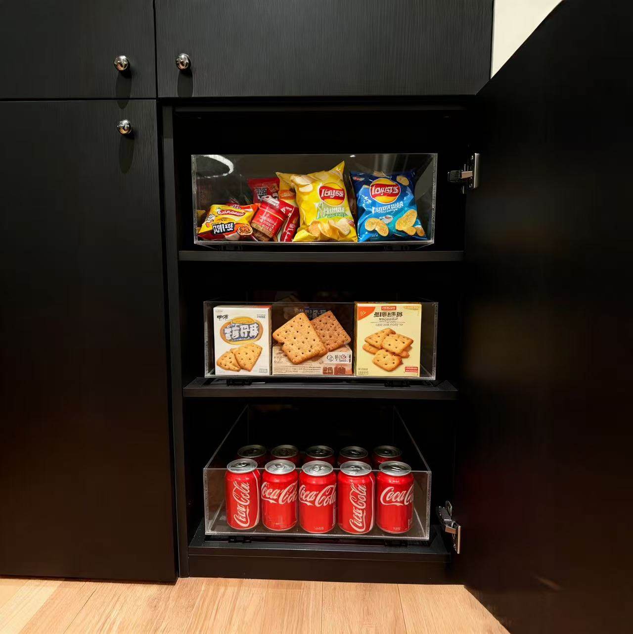 亚克力透明抽屉 厨房橱柜大怪物高柜拉篮零食柜收纳盒薄抽定制,淘宝优惠券,粉丝福利购,淘宝优惠卷