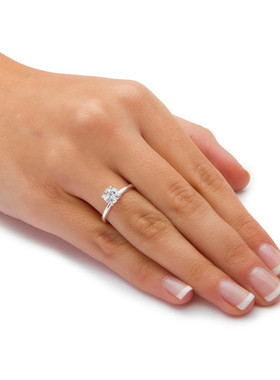 立方氧化锆925银新娘结婚戒指