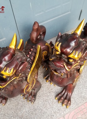 铜貔貅黄铜办公家居摆件