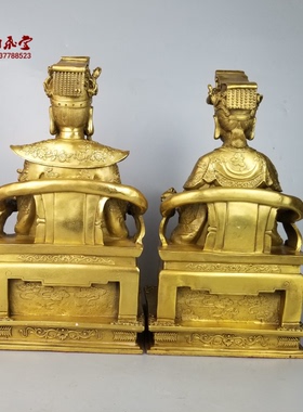 玉帝王母像黄铜定做工艺摆件