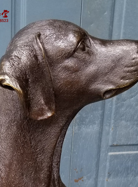 家用铜狗猎犬黄铜客厅办公创意装饰工艺品开业礼品摆件牧羊犬铜器