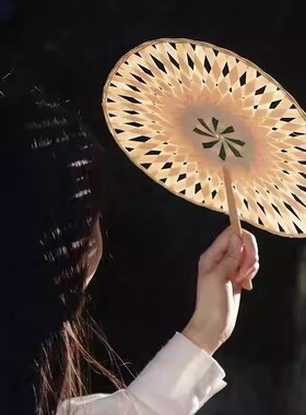 定制扇子夏季竹编扇小清新漂亮