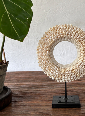 白露。巴厘岛风设计感摆件天然贝壳工艺术品玄关摆设家居软装饰品