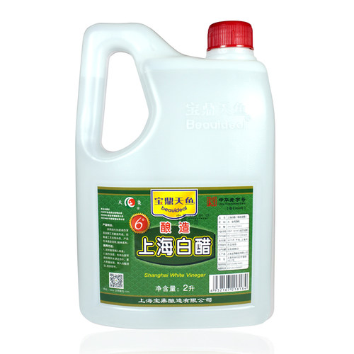 上宝鼎白醋2L*6桶装6度食用白醋泡菜凉拌醋 家用泡脚杀菌去污包邮 - 图1