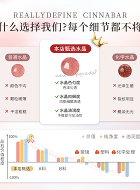 草莓晶散珠官方正品粉水晶散珠子串珠手工diy配件新年招桃花手链