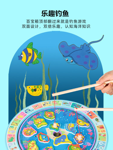 儿童绕珠百宝箱多功能宝宝串珠男孩女孩婴儿早教3-4-5岁益智玩具 - 图1