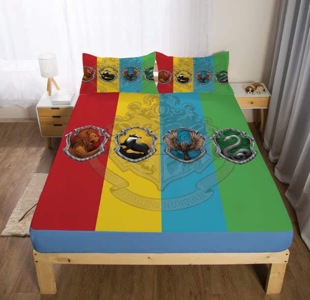 哈利波特魔法师学院床笠单件防滑床罩儿童床单人被套学生宿舍枕套,淘宝优惠券,粉丝福利购,淘宝优惠卷