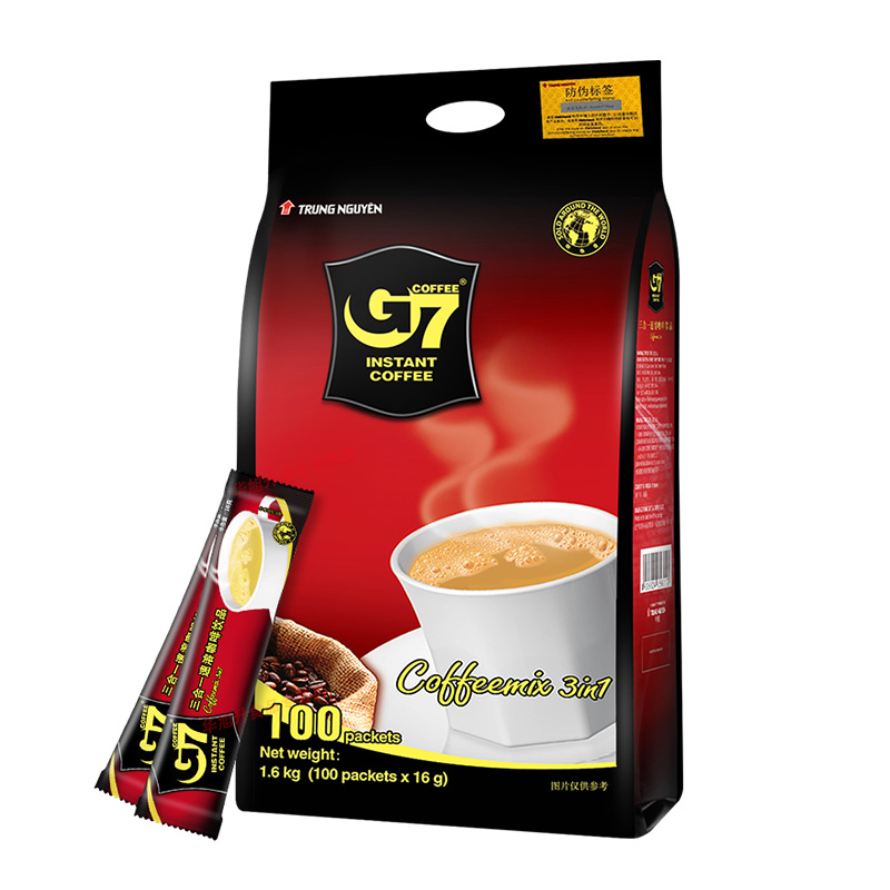g7咖啡越南三合一原味1600g100条装速溶咖啡粉提学生神正品旗舰店