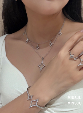 四芒星项链锁骨链高级感百搭气质颈链轻奢小众设计时尚独特春夏新