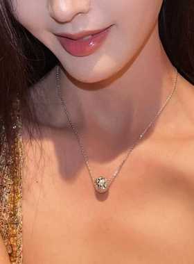 925银925银镀金镶钻路路通项链女