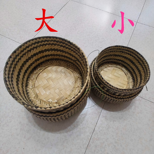 Imported bamboo baskets from Laos for glutinous rice, Thai rice for rice, Thai handmade bamboo rice baskets, tea boxes and ornaments