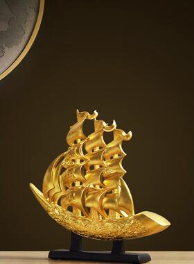 一帆风顺电视柜象牙摆件招财装饰