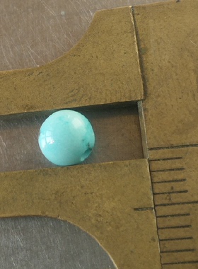 线纹 云盖寺 高瓷 蓝 原矿 绿松石 无优化  圆珠 5mm