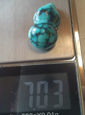 原矿绿松石云盖寺葫芦乌兰花