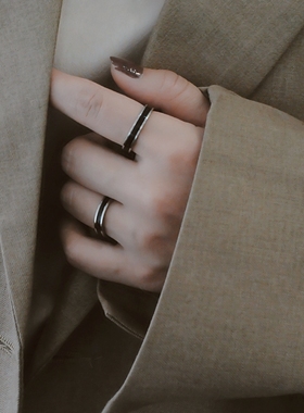 chic简约百搭指环女不掉色钛钢