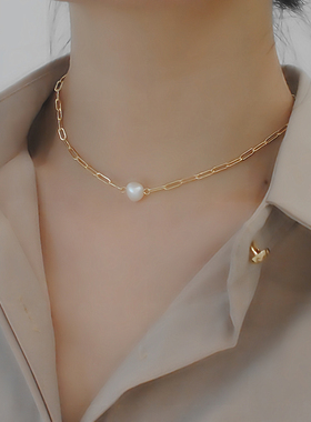 天然巴洛克淡水珍珠女ins叠戴