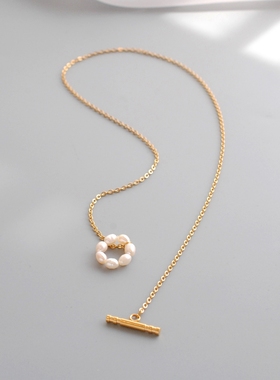 轻奢小众天然珍珠项链女简约个性