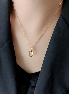 ins新款钛钢不掉色毛衣链挂坠