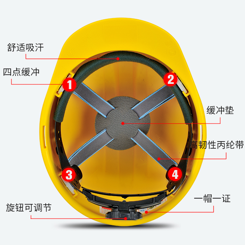 ABS安全帽加厚工地施工领导电工国标头盔劳保建筑工程透气可印字