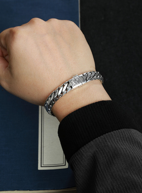 925纯银醒狮手链编织三马鞭龙骨