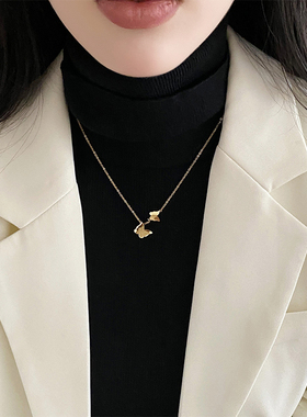 项链锁骨链小众毛衣链项链