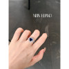 Cultured Sapphire Heart Ring 2ct