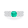 Sterling Silver Wooden Emerald Ring