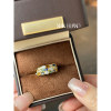 NITIN HUANG925 silver rectangular right angle flat red blue green nano retro ins trend female ring
