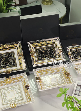 跨境范家系列大中小号烟灰缸摆件家居粉色范家黑色大v金色大v礼盒