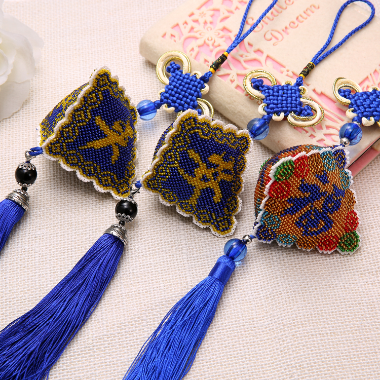 平安符全手工十字绣成品满珠绣平安福汽车挂件车内饰品挂饰保包邮,淘宝优惠券,粉丝福利购,淘宝优惠卷